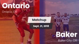 Matchup: Ontario  vs. Baker  2018