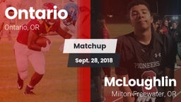 Matchup: Ontario  vs. McLoughlin  2018