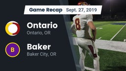 Recap: Ontario  vs. Baker  2019