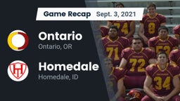 Recap: Ontario  vs. Homedale  2021