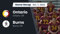Recap: Ontario  vs. Burns  2022