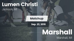 Matchup: Lumen Christi High vs. Marshall  2016