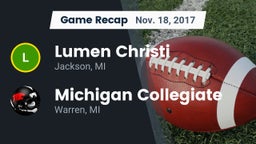 Recap: Lumen Christi  vs. Michigan Collegiate 2017