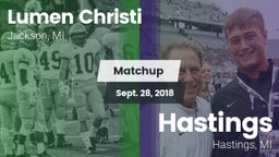 Matchup: Lumen Christi High vs. Hastings  2018
