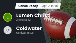 Recap: Lumen Christi  vs. Coldwater  2018