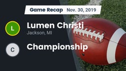 Recap: Lumen Christi  vs. Championship 2019