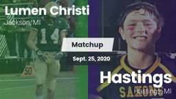 Matchup: Lumen Christi High vs. Hastings  2020