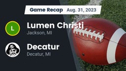 Recap: Lumen Christi  vs. Decatur  2023