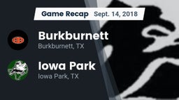 Recap: Burkburnett  vs. Iowa Park  2018