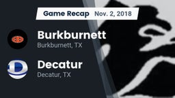 Recap: Burkburnett  vs. Decatur  2018