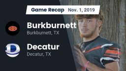 Recap: Burkburnett  vs. Decatur  2019