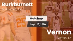 Matchup: Burkburnett High vs. Vernon  2020