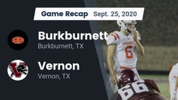 Recap: Burkburnett  vs. Vernon  2020