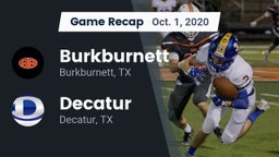 Recap: Burkburnett  vs. Decatur  2020