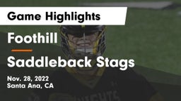 Foothill  vs Saddleback Stags  Game Highlights - Nov. 28, 2022