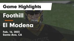 Foothill  vs El Modena  Game Highlights - Feb. 16, 2023