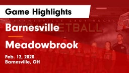 Barnesville  vs Meadowbrook  Game Highlights - Feb. 12, 2020