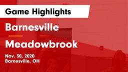 Barnesville  vs Meadowbrook  Game Highlights - Nov. 30, 2020