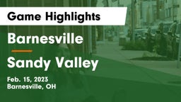 Barnesville  vs Sandy Valley  Game Highlights - Feb. 15, 2023