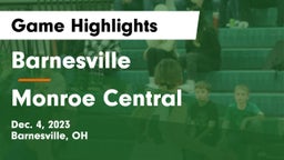 Barnesville  vs Monroe Central  Game Highlights - Dec. 4, 2023