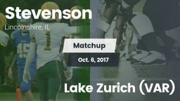 Matchup: Stevenson High vs. Lake Zurich (VAR) 2017