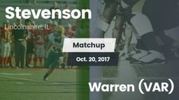 Matchup: Stevenson High vs. Warren (VAR) 2017