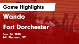 Wando  vs Fort Dorchester  Game Highlights - Jan. 24, 2018