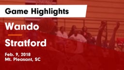 Wando  vs Stratford  Game Highlights - Feb. 9, 2018