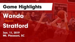 Wando  vs Stratford  Game Highlights - Jan. 11, 2019