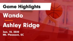 Wando  vs Ashley Ridge  Game Highlights - Jan. 10, 2020