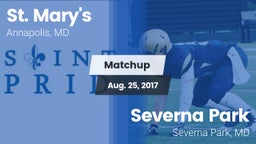 Matchup: St. Mary's High vs. Severna Park  2017