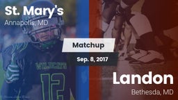 Matchup: St. Mary's High vs. Landon  2017
