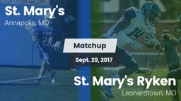 Matchup: St. Mary's High vs. St. Mary's Ryken  2017