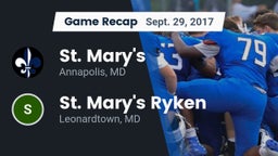 Recap: St. Mary's  vs. St. Mary's Ryken  2017