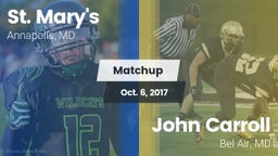 Matchup: St. Mary's High vs. John Carroll  2017