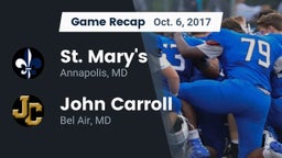 Recap: St. Mary's  vs. John Carroll  2017
