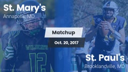 Matchup: St. Mary's High vs. St. Paul's  2017