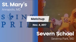 Matchup: St. Mary's High vs. Severn School 2017