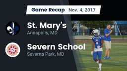 Recap: St. Mary's  vs. Severn School 2017