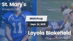 Matchup: St. Mary's High vs. Loyola Blakefield  2018