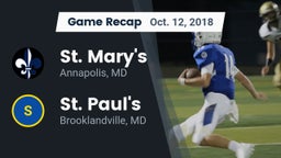 Recap: St. Mary's  vs. St. Paul's  2018