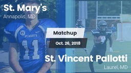 Matchup: St. Mary's High vs. St. Vincent Pallotti  2018