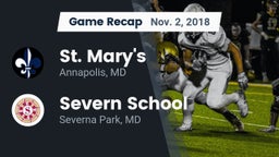 Recap: St. Mary's  vs. Severn School 2018