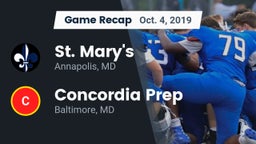 Recap: St. Mary's  vs. Concordia Prep  2019