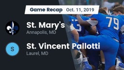 Recap: St. Mary's  vs. St. Vincent Pallotti  2019