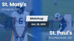 Matchup: St. Mary's High vs. St. Paul's  2019