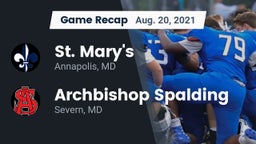 Recap: St. Mary's  vs. Archbishop Spalding  2021