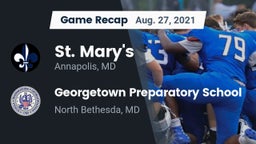 Recap: St. Mary's  vs. Georgetown Preparatory School 2021