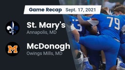 Recap: St. Mary's  vs. McDonogh  2021
