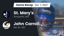 Recap: St. Mary's  vs. John Carroll  2021